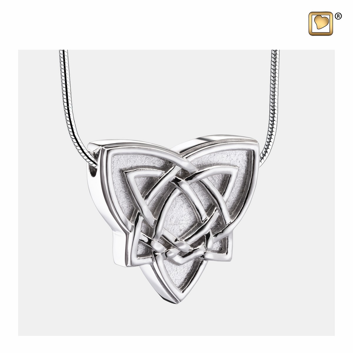 CelticTrinityKnot Ashes Pendant Pol&Bru silver