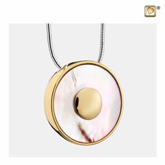 Mother of Pearl Ashes Pendant Pol Gold Vermeil